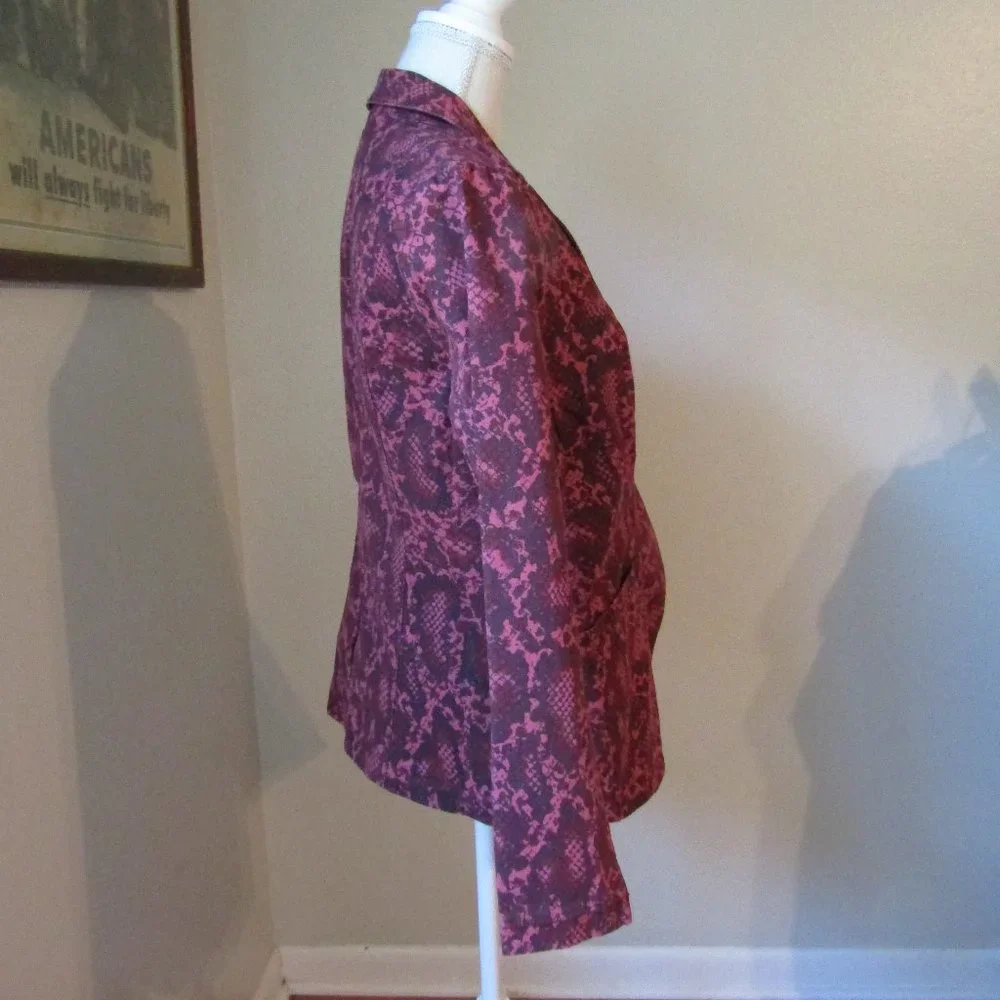G.I.L.I. Blazer Snakeskin Print Jacket NWOT